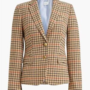 J. Crew Women's Herringbone wool-blend schoolboy blazer NWT size 14